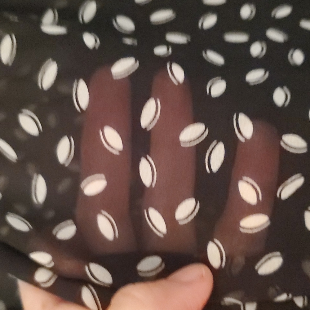 Black Patterned Sheer With Attached Slip - image 5